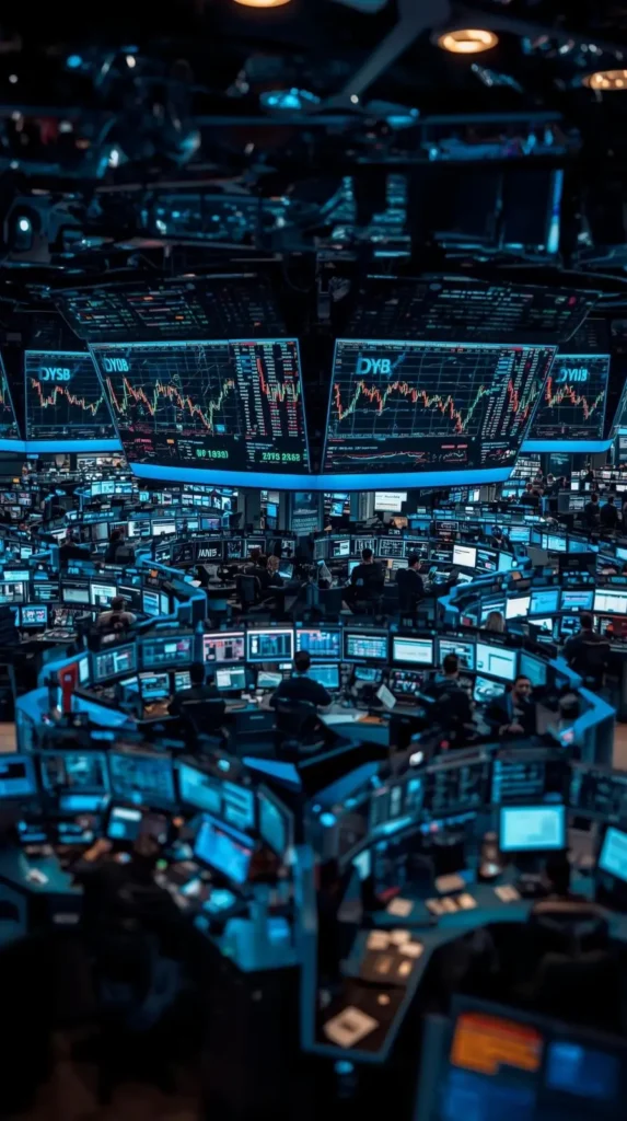 Person reviewing market data on a screen